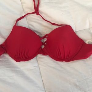 Red push up bikini top